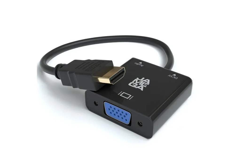 JAMEGA HDMI zu VGA Adapter HDTV 1080p Konverter Aktiv Audio & Videokabel für Adapter