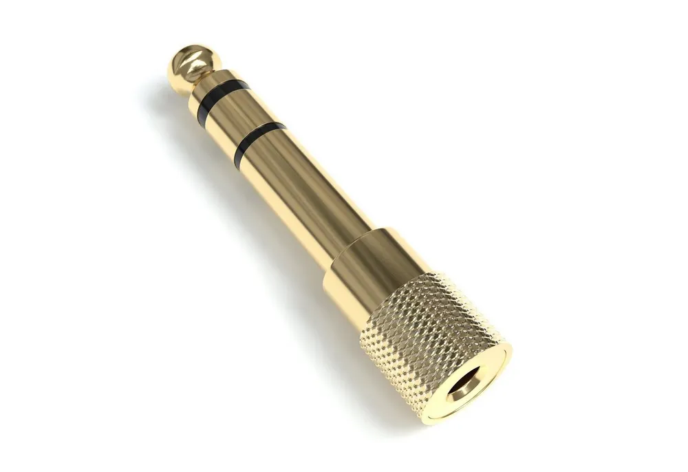 JAMEGA Klinke Adapter 3.5mm auf 6.35mm verGoldete Stecker Aux Stereo Audio Audio-Adapter