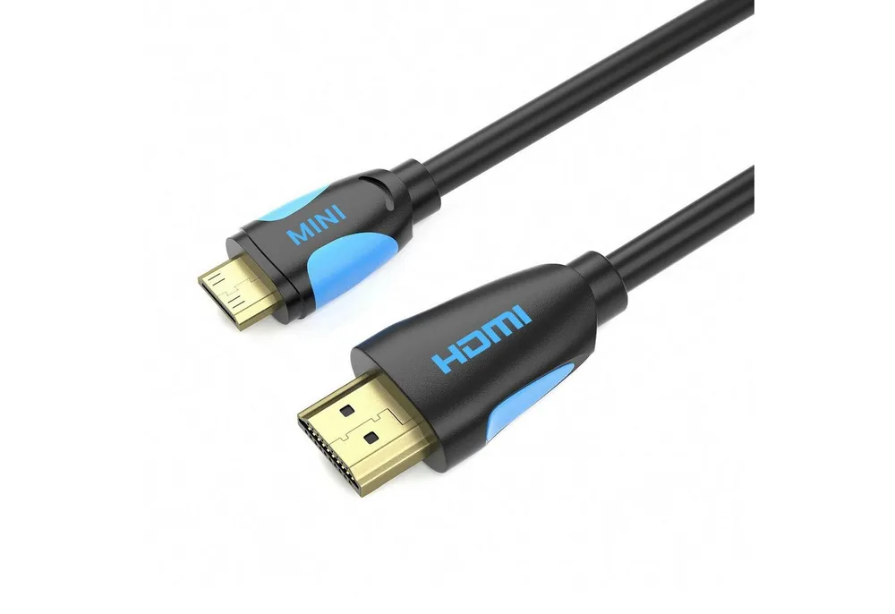 JAMEGA mini HDMI Kabel High Speed Adapterkabel 4K UHD 2160p für Tablet Kamera HDMI-Kabel, Mini HDMI Stecker, HDMI Stecker, (200 cm)