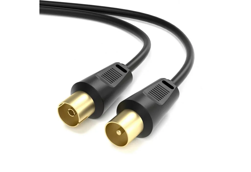 JAMEGA TV Antennenkabel HDTV FullHD 135db 75Ohm Koaxialkabel 4K UHD Koax SAT-Kabel, TV Koax, (500 cm)