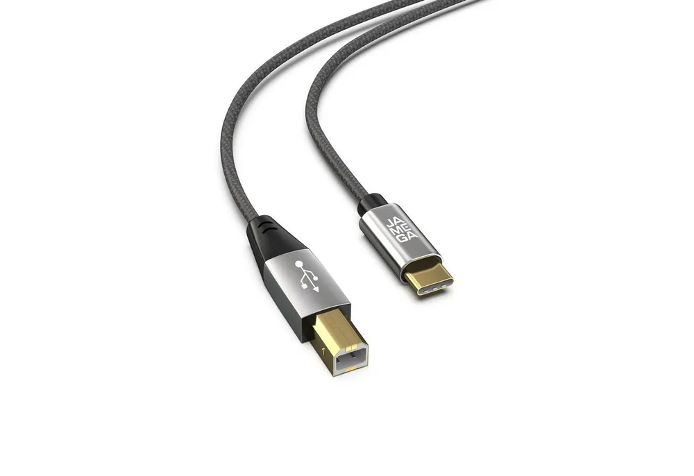 JAMEGA USB C auf USB B Druckerkabel Scannerkabel Datenkabel HP Canon Dell USB-Kabel, (150 cm)