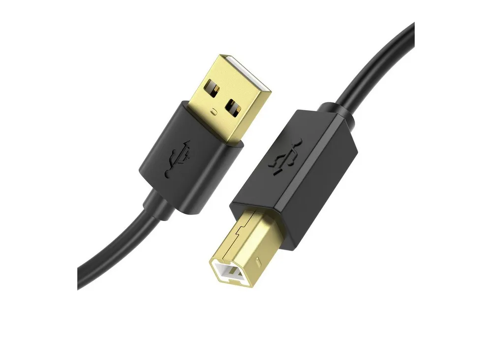 JAMEGA USB Druckerkabel Scannerkabel USB A auf USB B Drucker Kabel Brother USB-Kabel, USB-A Stecker, USB-B Stecker, (500 cm)