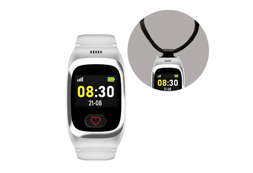 JAMES B8 Senioren Smartwatch GPS Notruf & Telefonfunktion + Anhänger Smartwatch