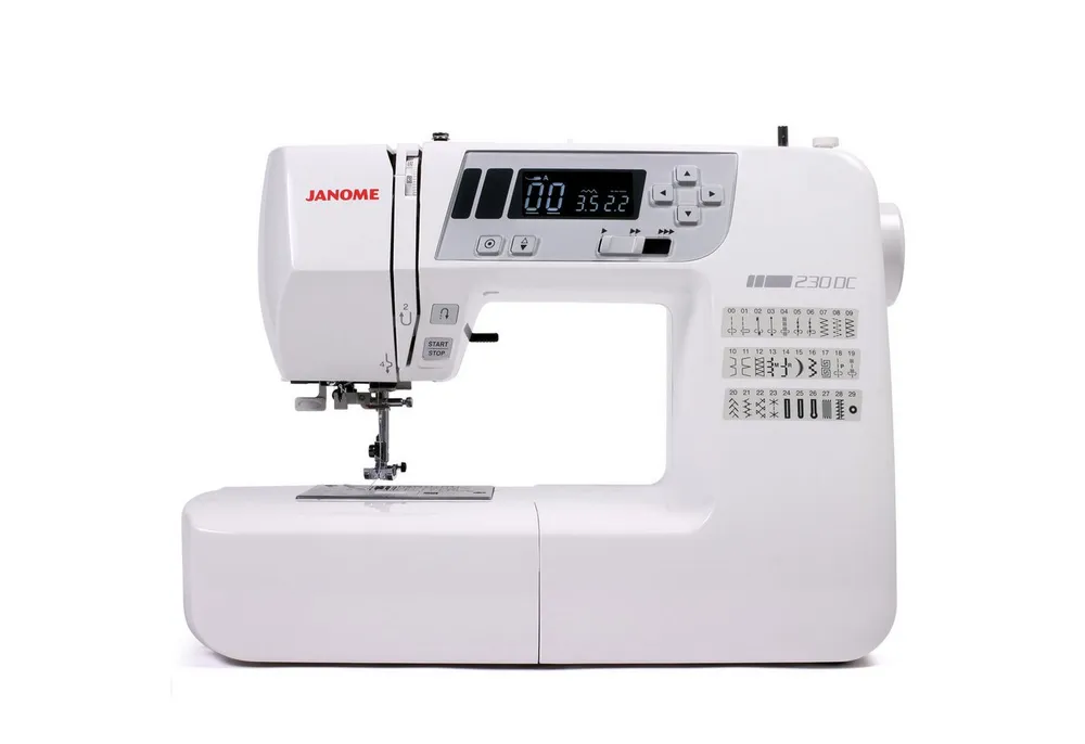 Janome Nähmaschine 230 DC mit Bonus-Anschiebetisch, 29 Programme