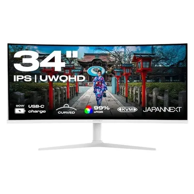 Japannext JN-IPS34Q-HC6-W Monitor 34 Zoll IPS UWQHD 60 Hz 5 ms