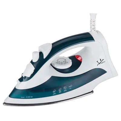 Dampfbügeleisen Jata PL120 Edelstahlsohle 2200W Blau Weiß variabler Dampf