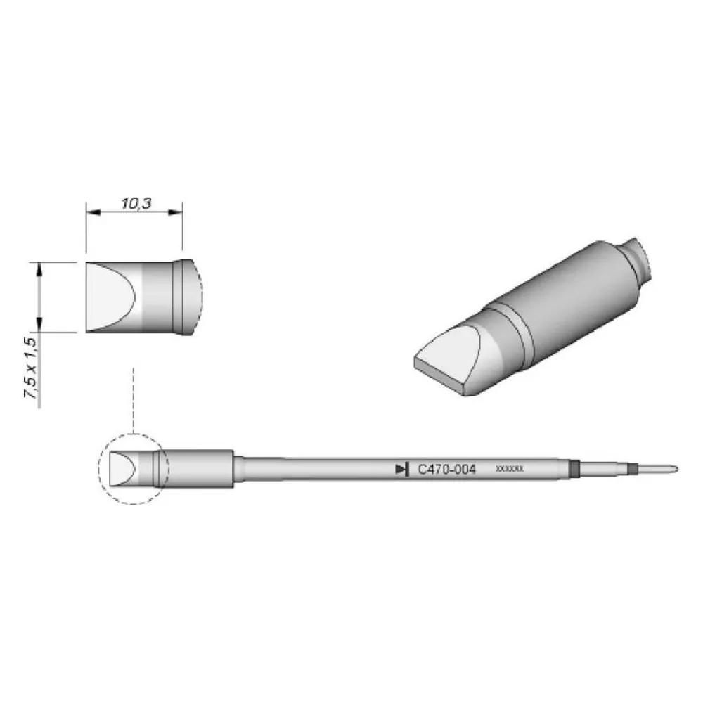 JBC Tools C470004 Lötspitze Meisselform