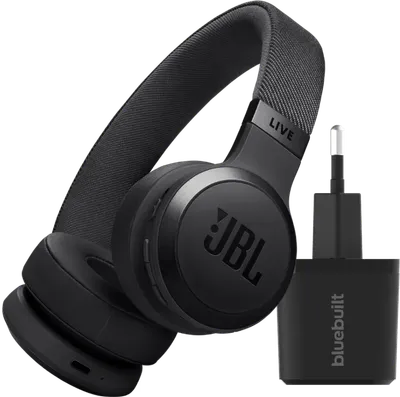 JBL Live 670NC Schwarz + BlueBuilt Quick-Charge-Ladegerät mit USB