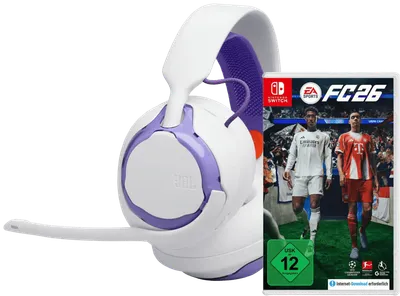 JBL Quantum 250 Weiß + FC 26 Nintendo Switch