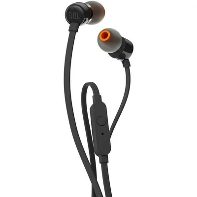 Auriculares JBL Tune 110 con cable Jack 3,5 mm, Control remoto, Micrófono, Negro