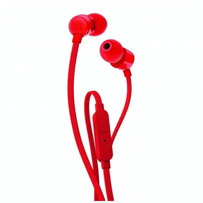 JBL T110 Kopfhörer Kabelgebunden im Ohr Anrufe/Musik Rot