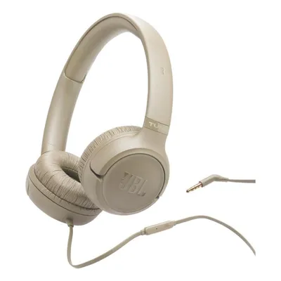 Kopfhörer JBL Tune 530 kabelgebunden 3,5 mm Musik Alltag faltbar Beige