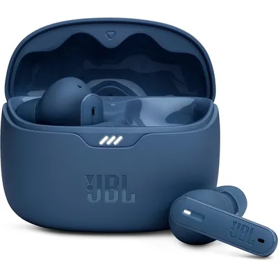 JBL Tune Beam Kabellose Kopfhörer mit aktiver Geräuschunterdrückung und Smart Ambient Blue