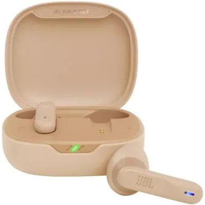 JBL Wave Flex Kopfhörer True Wireless Stereo (TWS) im Ohr Anrufe/Musik/Sport/Alltag Bluetooth Beige