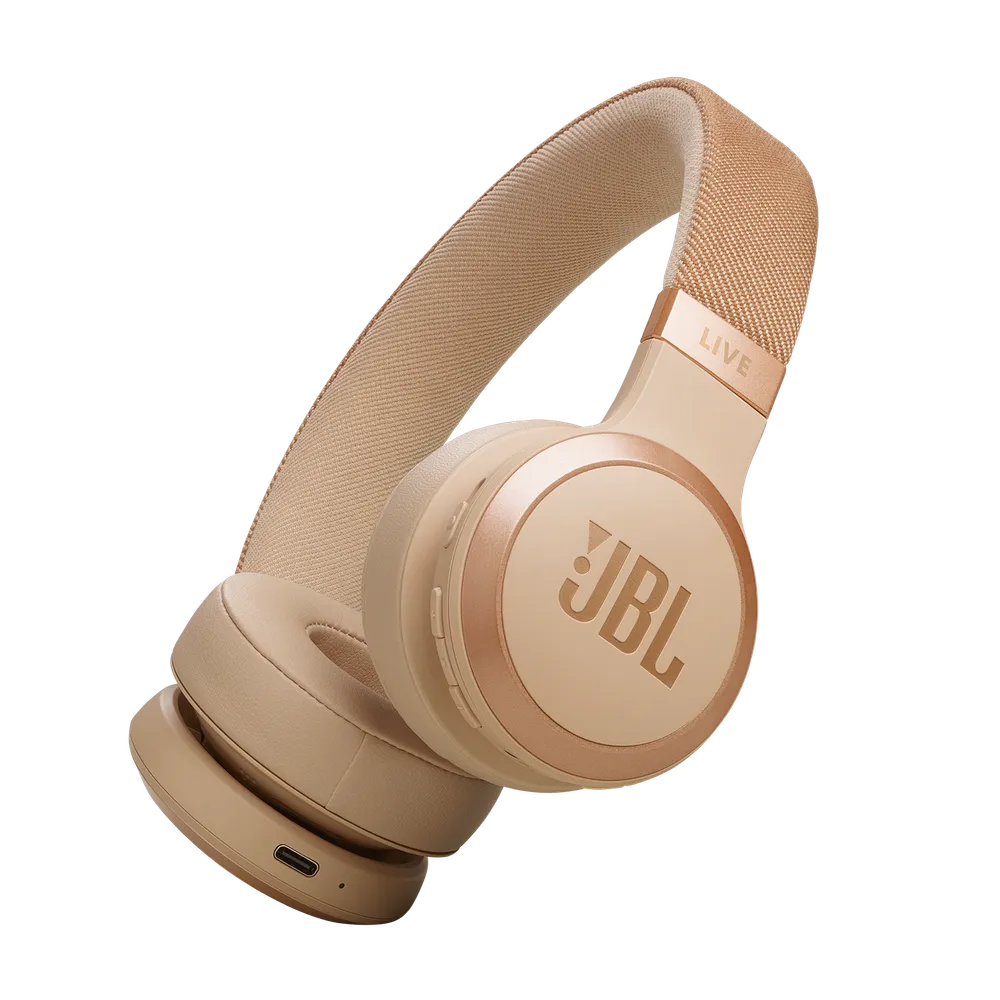 LIVE 670NC sandstein kabelloser On-Ear-Kopfhörer mit True Adaptive Noise Cancelling