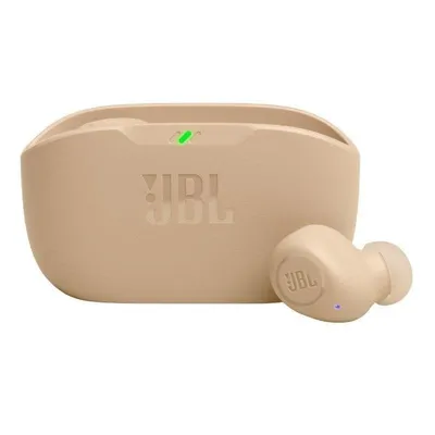 Kopfhörer JBL Wave Buds kabellos Bluetooth mit Deep Bass, Schnellladung, IP54 beige