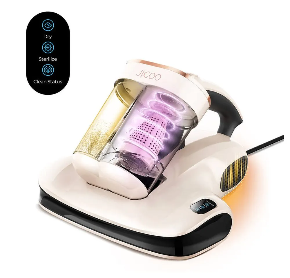Jigoo Matratzenreinigungsgerät S100, 350 W, UV-C Light, 350 W Leistung, 12 kPa starke Saugkraft