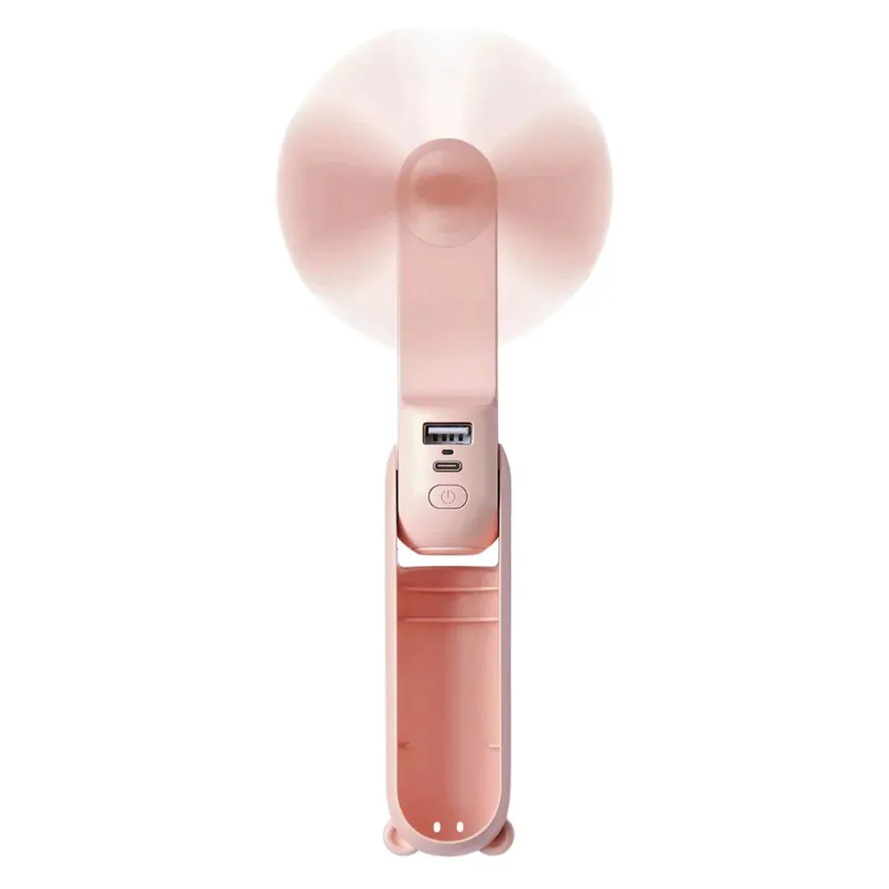 JisuLife Handventilator 8, Weiß, Pink