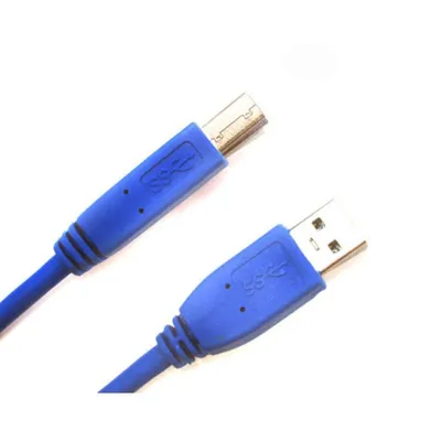 JJCables Kabel USB-A auf USB-B Stecker/Stecker 2 m blau