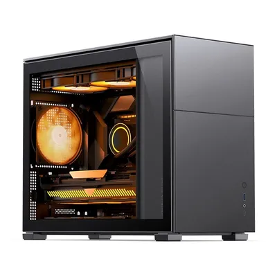 Jonsbo D31 STD Black Tower, Micro-ATX/DTX/ITX-Faktor, ATX-Front, für Gaming-PC