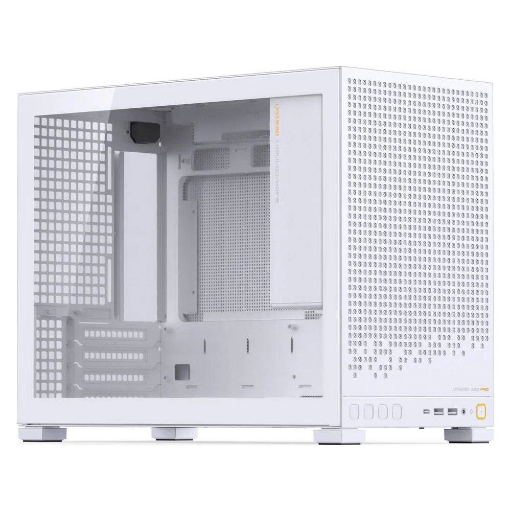 Tower Jonsbo D32 Pro Gehärtetes Glas Weiß Kompakt 24L M-ATX