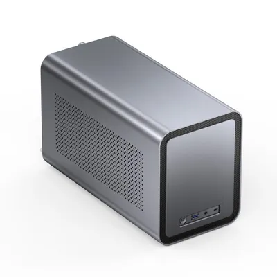 Jonsbo N1 Mini-ITX-Tower, grau, Aluminium, Stahl, SFX, für das Homeoffice