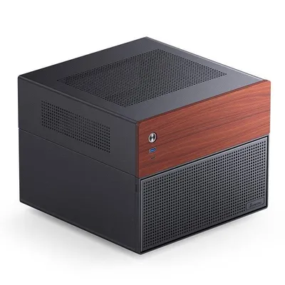 Jonsbo N4 Schwarz Stahl Holz Schwarz ITX Micro ATX SFX Micro Tower Gehäuse