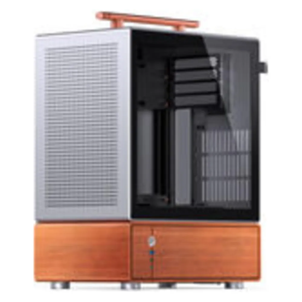 PC Gehäuse Jonsbo T7 Midi Tower Holz Aluminium ITX mATX Fenster