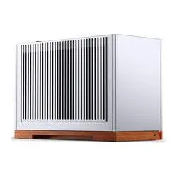 PC-Gehäuse Jonsbo T9 Silber PCIe 5.0 Mini Tower mit Holzakzenten