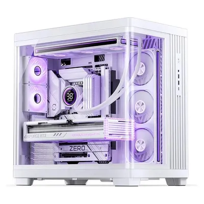Gehäuse Mid Tower Jonsbo TK-4 WHITE Gehärtetes Glas Aquarium ATX Gamer