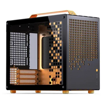 Gehäuse Jonsbo Z20 Schwarz Orange Mini Tower Micro ATX Glas