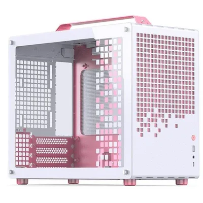 Tower Jonsbo Z20 Weiß/Rosa Mini Tower Micro ATX Gehärtetes Glas