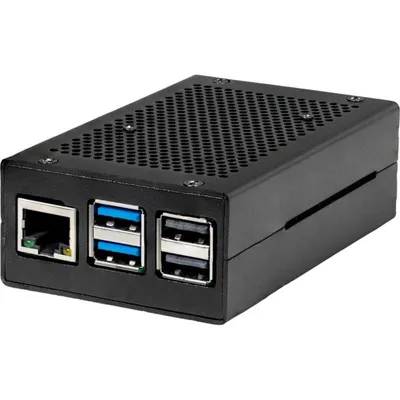 Funda Joy-it RB-ALUCASEP5-01B Aluminium Schwarz für Raspberry Pi 5 SD