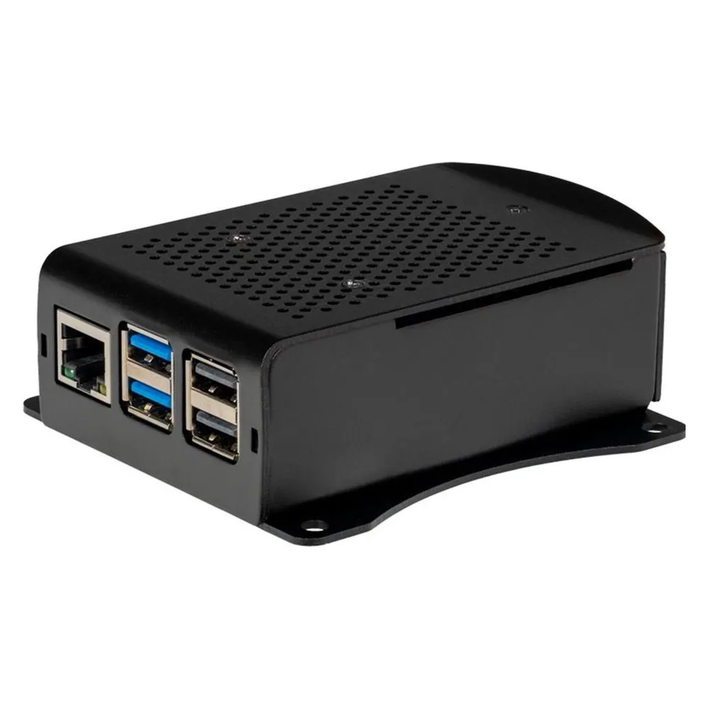 Funda Joy-it RB-AlucaseP5-06B Aluminium Schwarz für Raspberry Pi 5