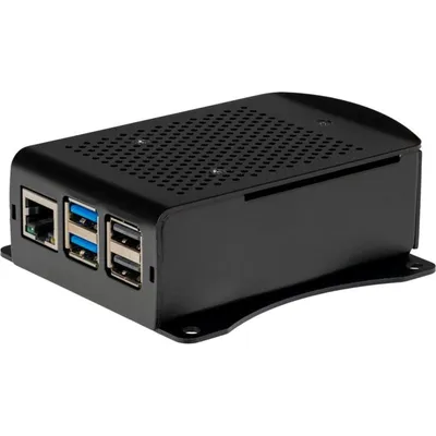 Funda Joy-it RB-AlucaseP5-06B Aluminium Schwarz für Raspberry Pi 5