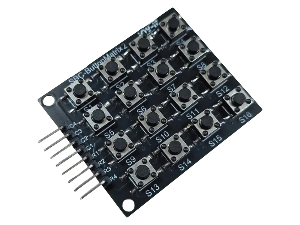 JOY-IT 4x4 Tastenmatrix, 16 taktile Tasten, 0... 12 V, schwarz