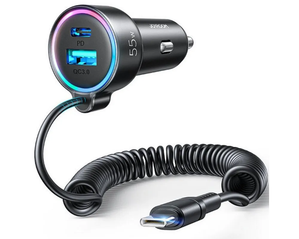 JOYROOM 55W Auto-Schnellladegerät 3in1 Smartphone-Ladegerät