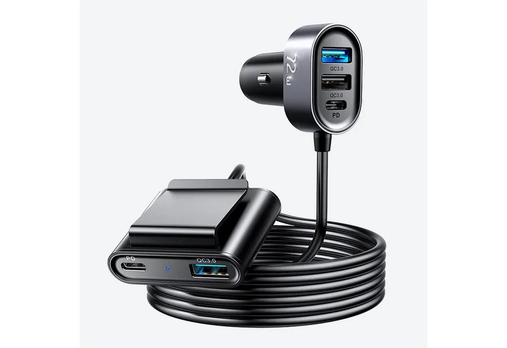 JOYROOM JR-CL05 Kfz Multi Smartphone-Ladegerät (4800 mA, 12V 24V KFZ USB Zigarettenanzünder Mehrfachstecker 5x USB Verteiler)