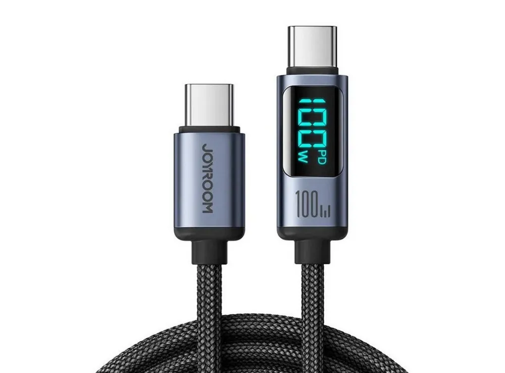 JOYROOM Kabel Typ-C 100W 1,2m S-CC100A16 (schwarz) Smartphone-Kabel, (1.2 cm)