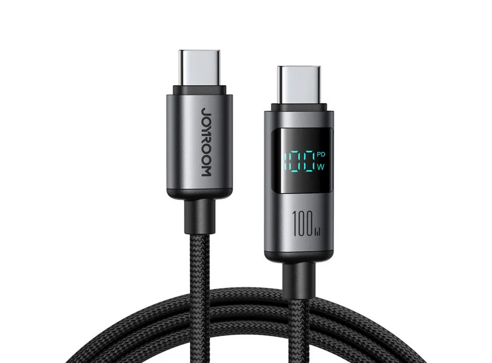 JOYROOM Pro Prism USB-Kabel, (120 cm), 100W USB-C Kabel mit Digitalanzeige und 1,2m Länge