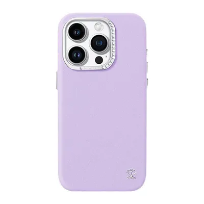 Funda para móvil Joyroom PN-14F2 Starry Kunstleder lila mit Kristallen für iPhone 14 Pro