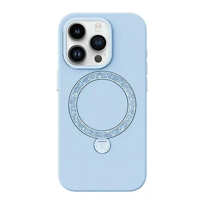 Funda para móvil Joyroom PN-14L2 Dancing Circle Silikon Blau mit Kristallen für iPhone 14 Pro