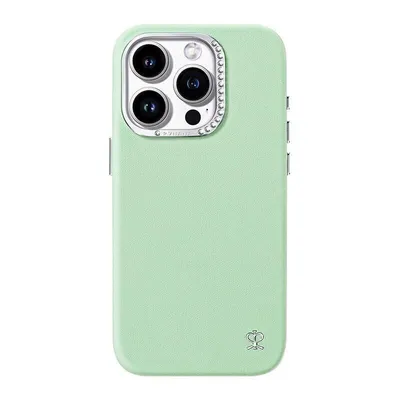 Funda para móvil Joyroom PN-15F2 TPU Grün mit Kristallen für iPhone 15 Pro