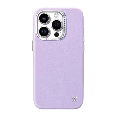 Funda para móvil Joyroom PN-15F4 Starry Case widerstandsfähig mit violetten Kristallen für iPhone 15 Pro Max
