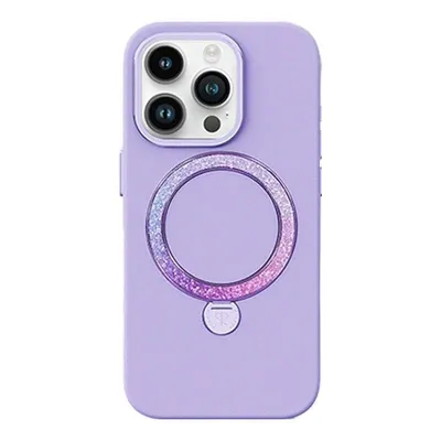 Funda para móvil Joyroom PN-15L4 Dancing Circle Silikon Lila mit MagSafe für iPhone 15 Pro Max