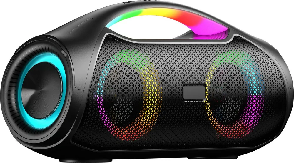JTC-24 LED Bluetooth BoomBox30, 30W Stereo, RGB LED Beleuchtung Portable-Lautsprecher (30 W, 30 Watt Stereo Sound, Bluetooth, USB, AUX, microSD, LED Beleuchtung)