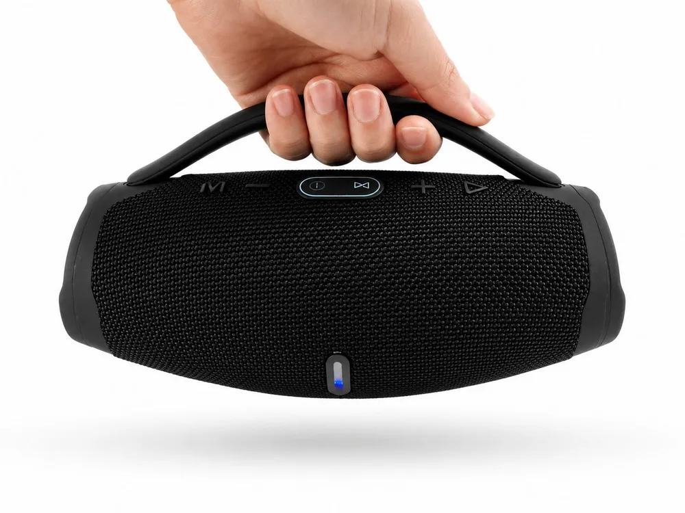 JTC-24 Mini Bluetooth LED BoomBox10 mit LED Farblichtern Bluetooth-Lautsprecher (Bluetooth, 10 W, 10 W Stereo Sound, Bluetooth, USB, AUX, microSD Kartenslot, TWS, IPX4)