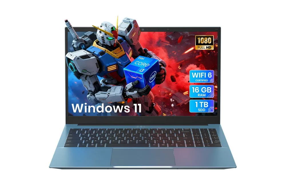 Jumper 15.6 Zoll FHD IPS Laptop Intel Core i3 16 GB RAM, 1TB SSD Notebook Notebook (ntel@ CoreTMi3-10100Y, Intel® UHD Graphics, 16 GB, 512 GB SSD)