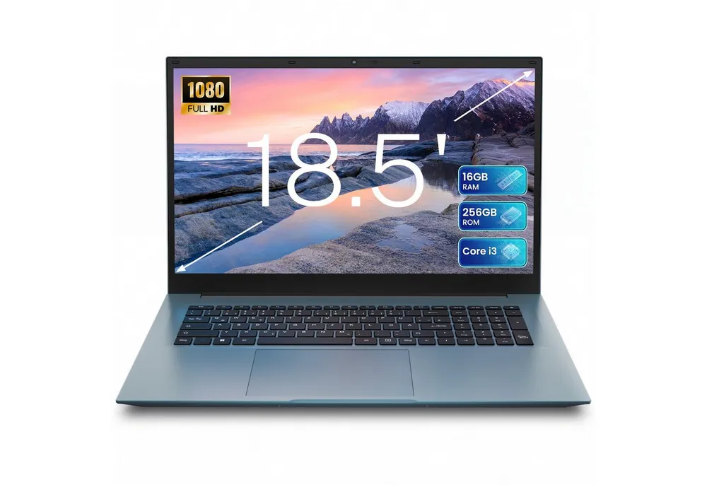 Jumper 18.5" laptop AMD Ryzen 16GB RAM 256GB beleuchteter Tastatur Notebook Notebook (Intel@ CoreTMi3-10100Y, Intel® UHD Graphics 615, 16 GB, 256 GB SSD)