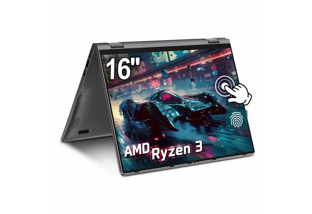 Jumper 2-in-1 Laptop 16 Zoll Touch-Screen AMD Ryzen 16GB RAM 640GB SSD Tablet Notebook (3300u, Intel UHD Graphics, 16 GB, 512 GB SSD, 4-core CPU)